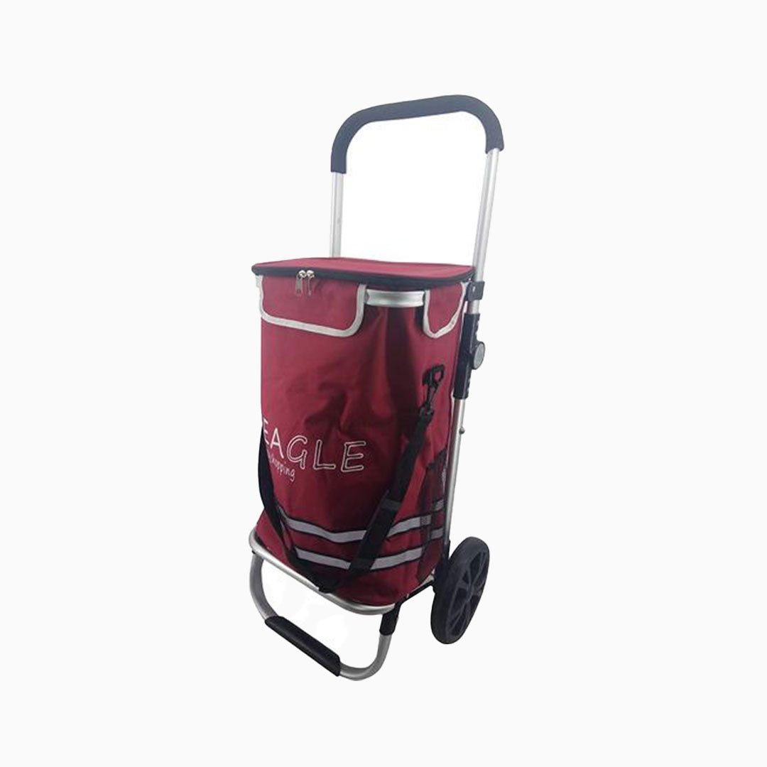 Eagle London Shopping Trolley, Folding Handle Trolley with Durable Bag and Foldable Design