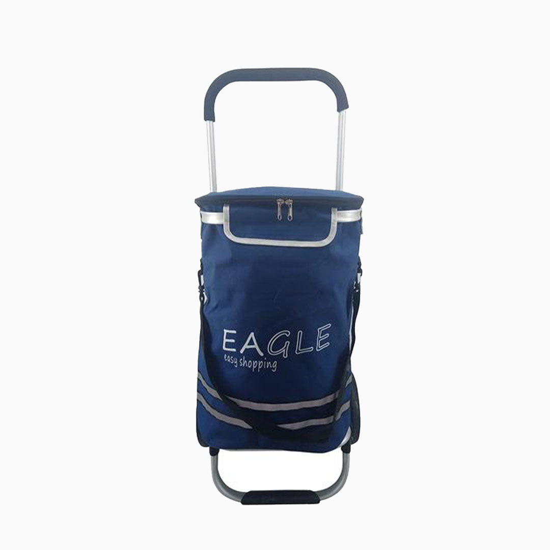 Eagle London Shopping Trolley, Folding Handle Trolley with Durable Bag and Foldable Design