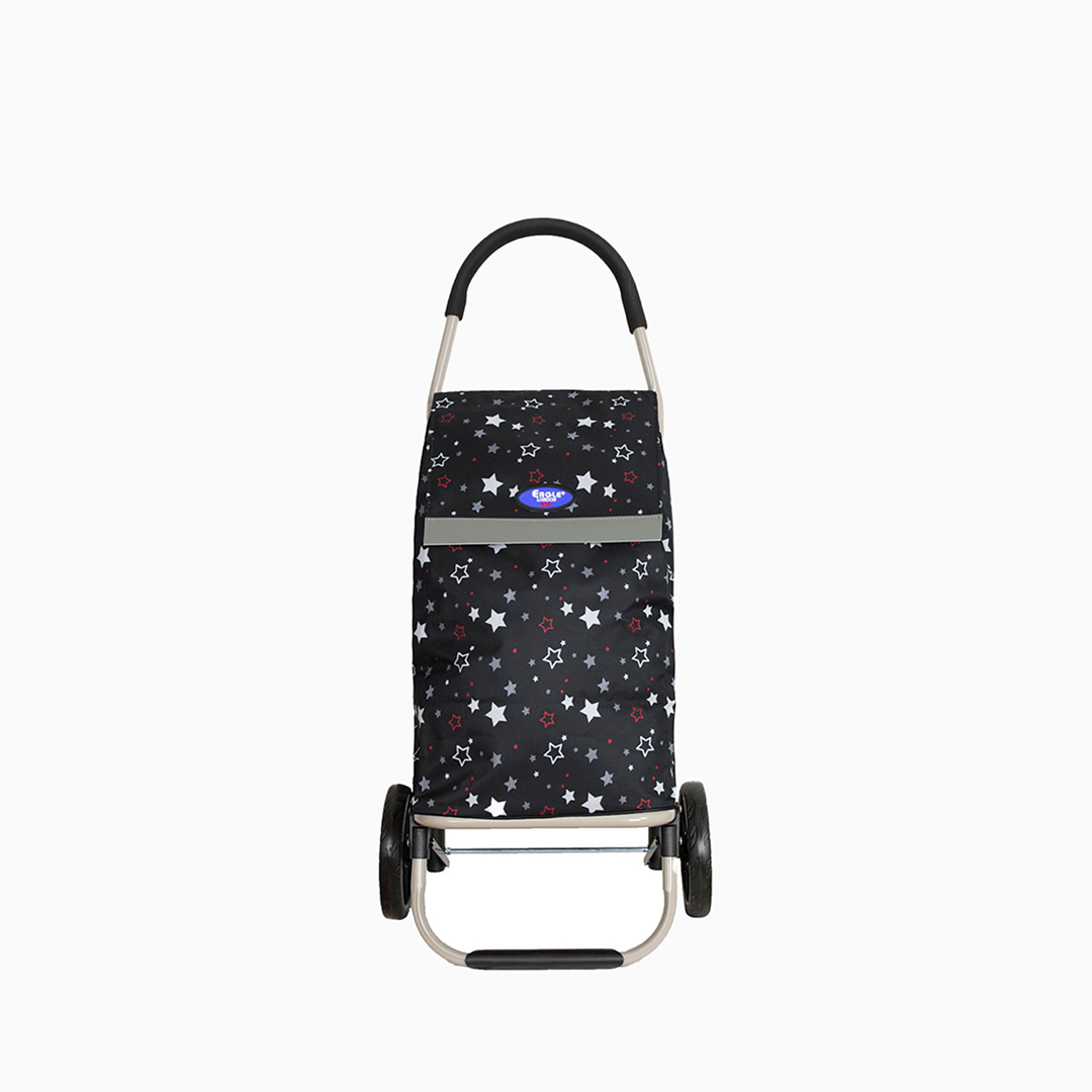 Eagle London Multicoloured Stars Print Lightweight 2 Wheel Shopping Trolley