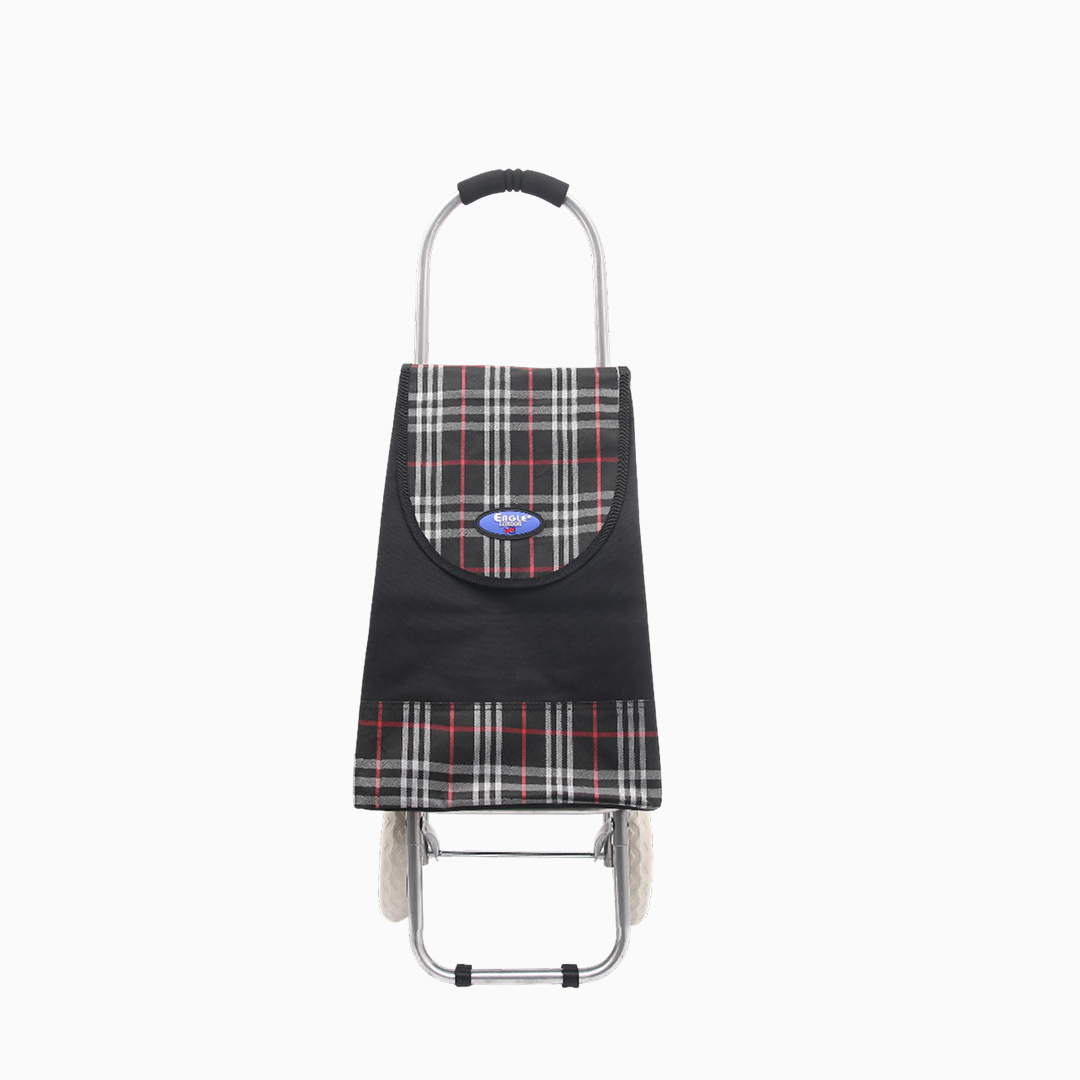 Eagle London 2 Wheel Shopping Trolley Shopping Cart - Tartan Print