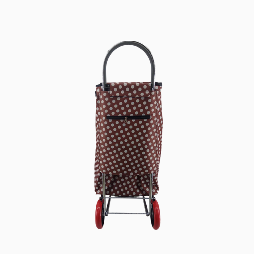 Eagle London 2 Wheel Folding Shopping Trolley - Stars & Polka Dots