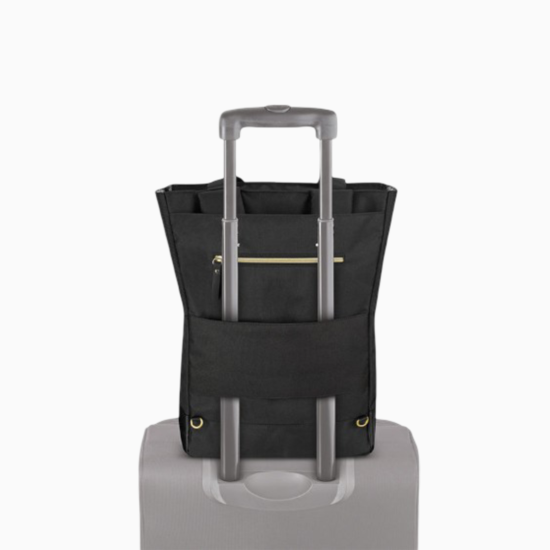 Solo Parker Hybrid 15.6 Inch Laptop Backpack Tote, Black