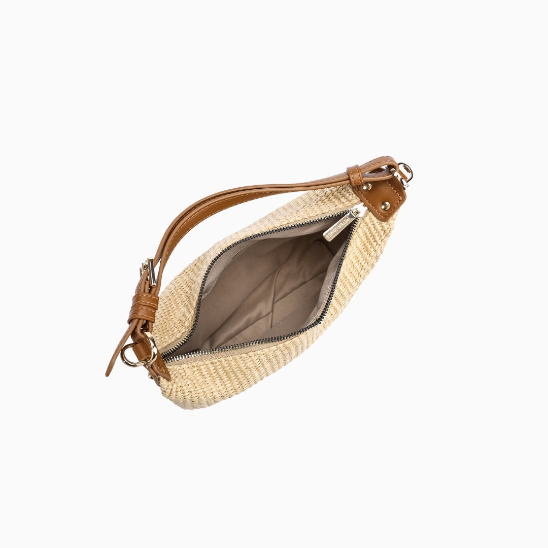 Peter James Straw Hobo Bag