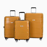 Richland Fashion Hand Luggage Lightweight PP Expandable Hard Shell Trolley Travel Suitcase with 4 Wheels Cabin Carry-on Suitcase - 20 Inch