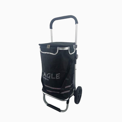 Eagle London Shopping Trolley, Folding Handle Trolley with Durable Bag and Foldable Design