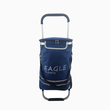 Eagle London Shopping Trolley, Folding Handle Trolley with Durable Bag and Foldable Design