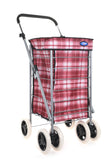 Eagle London Deluxe Shopping Trolley 6 Wheels - Beautiful Tartan Print