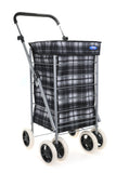 Eagle London Deluxe Shopping Trolley 6 Wheels - Beautiful Tartan Print