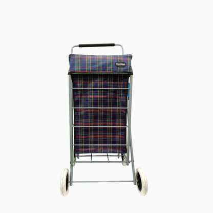 Eagle 4 Wheel Strong Shopping Trolley Tartan Print - 47L