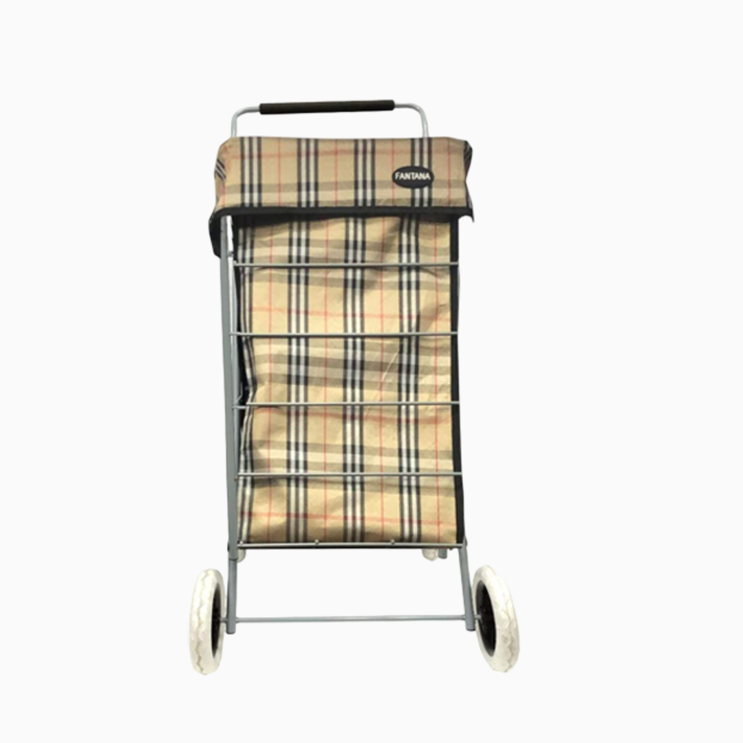 Eagle 4 Wheel Strong Shopping Trolley Tartan Print - 60L