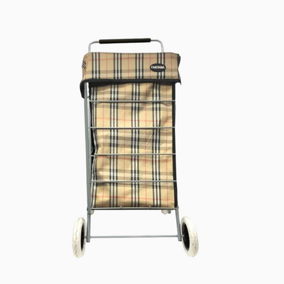 Eagle 4 Wheel Strong Shopping Trolley Tartan Print - 60L