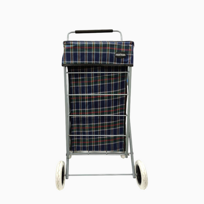 Eagle 4 Wheel Strong Shopping Trolley Tartan Print - 60L
