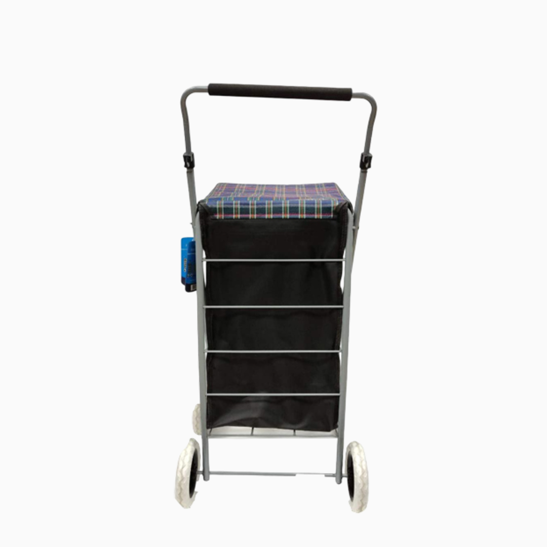 Eagle 4 Wheel Strong Shopping Trolley Tartan Print - 60L
