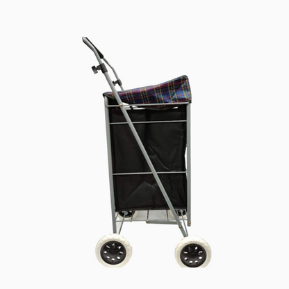 Eagle 4 Wheel Strong Shopping Trolley Tartan Print - 60L