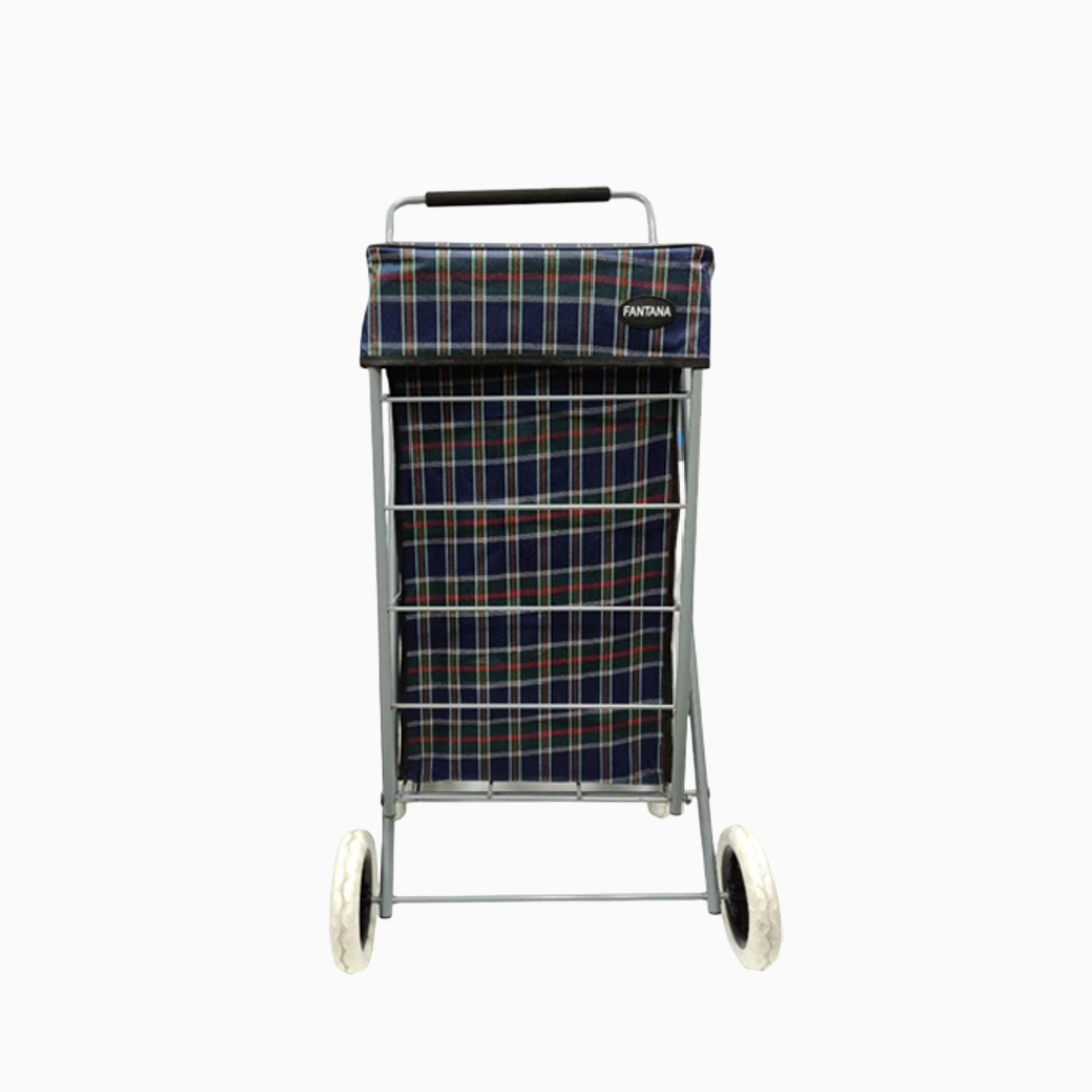 Eagle 4 Wheel Strong Shopping Trolley Tartan Print - 47L