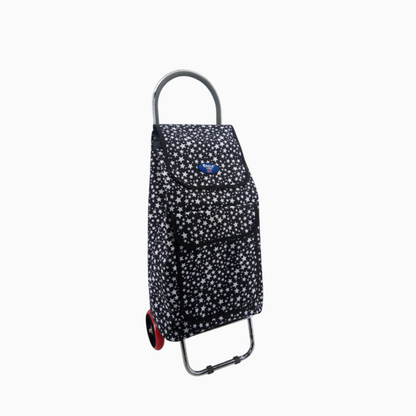 Eagle London 2 Wheel Folding Shopping Trolley - Stars & Polka Dots