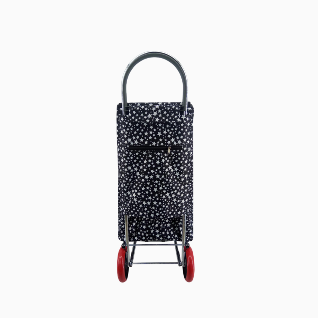Eagle London 2 Wheel Folding Shopping Trolley - Stars & Polka Dots