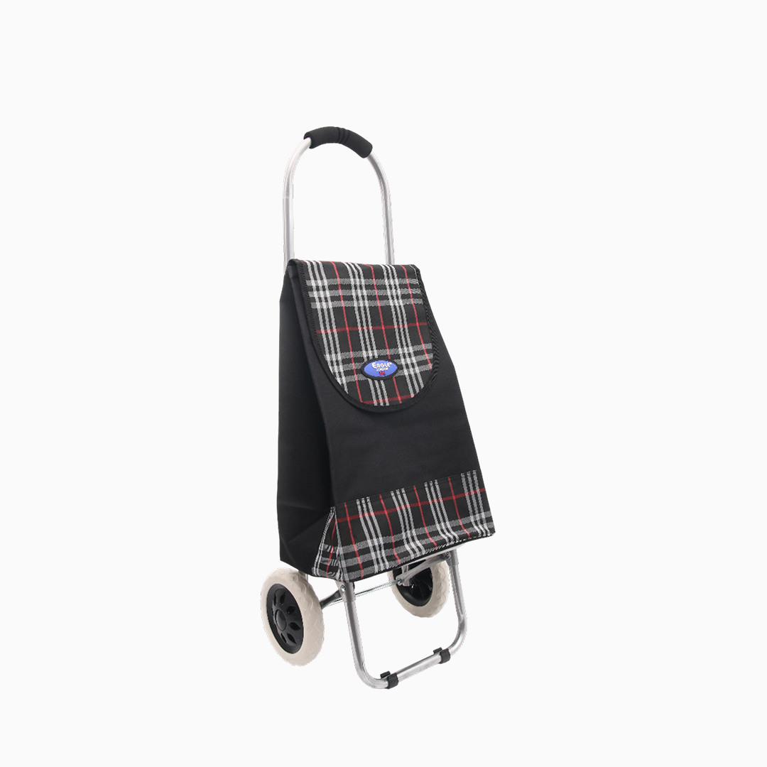 Eagle London 2 Wheel Shopping Trolley Shopping Cart - Tartan Print