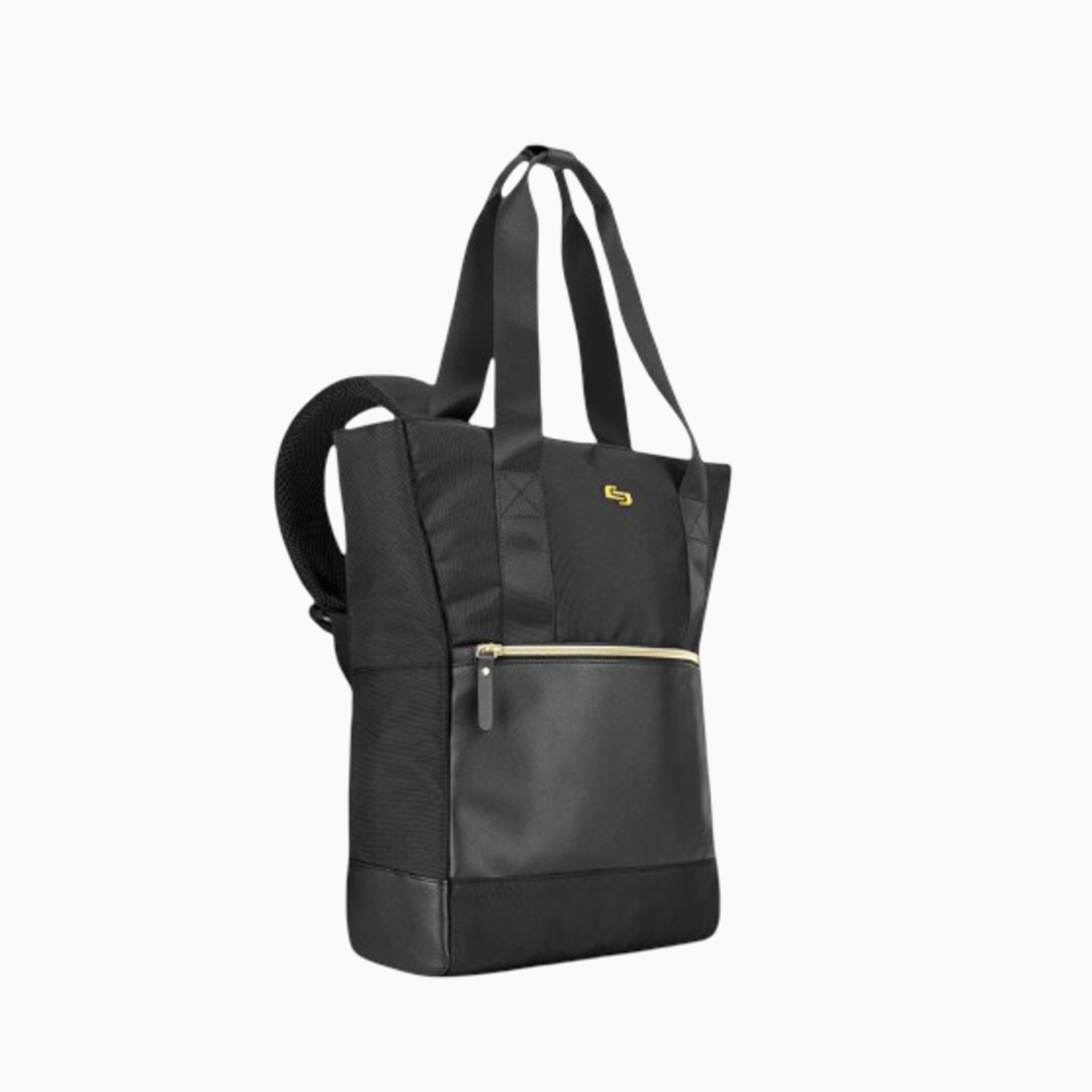 Solo Parker Hybrid 15.6 Inch Laptop Backpack Tote, Black