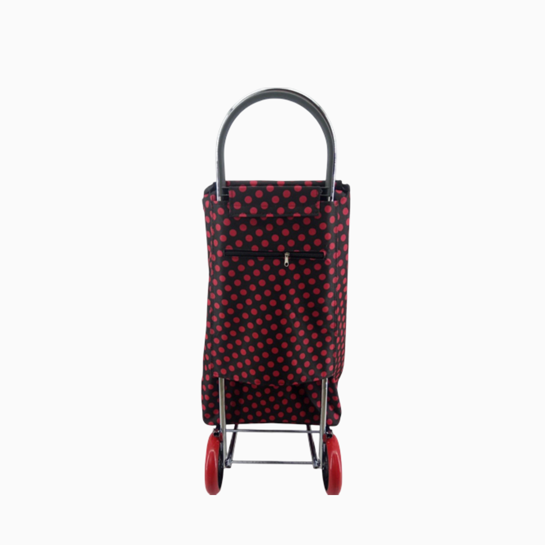 Eagle London 2 Wheel Folding Shopping Trolley - Stars & Polka Dots