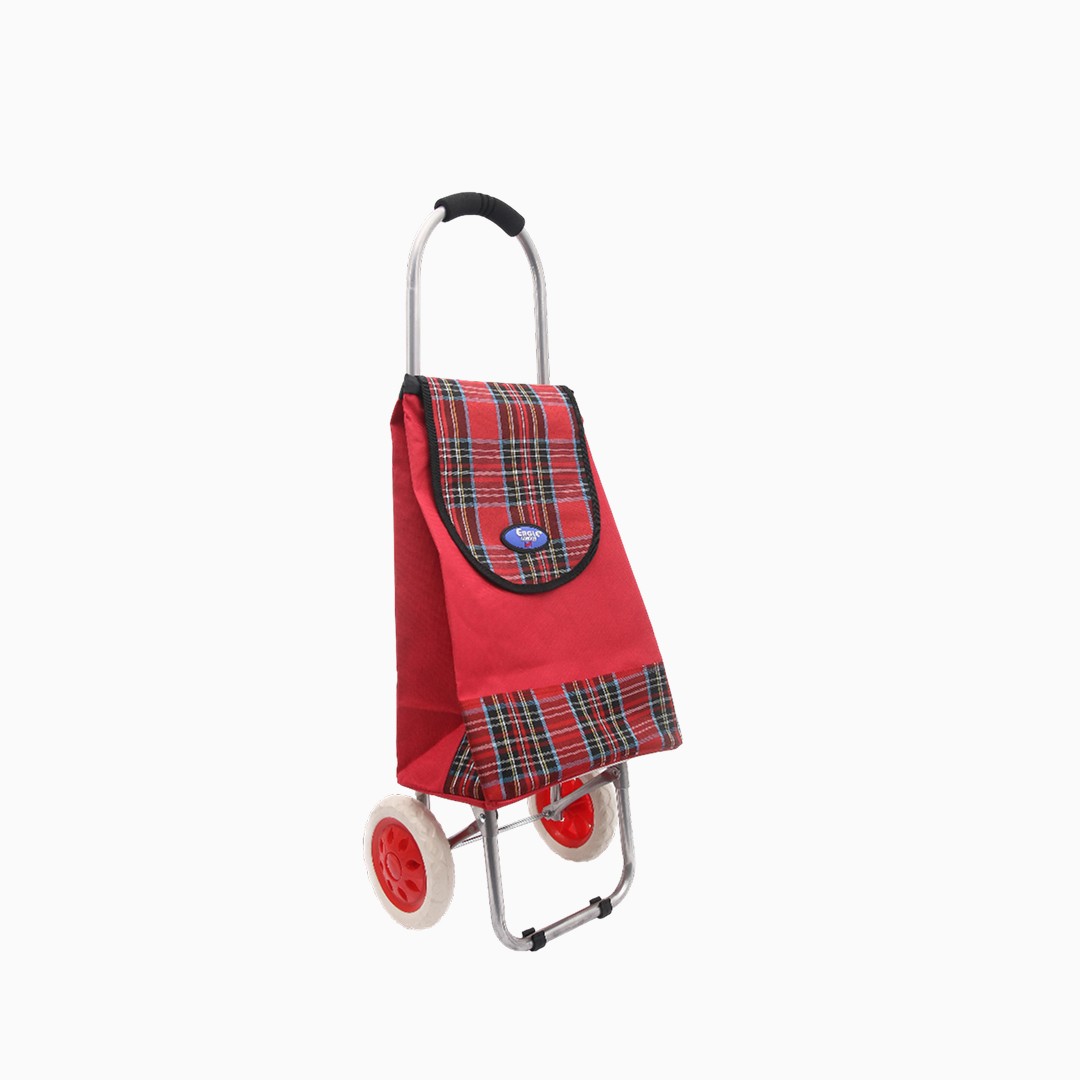 Eagle London 2 Wheel Shopping Trolley Shopping Cart - Tartan Print