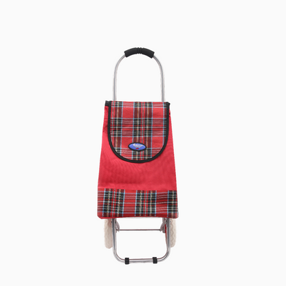 Eagle London 2 Wheel Shopping Trolley Shopping Cart - Tartan Print