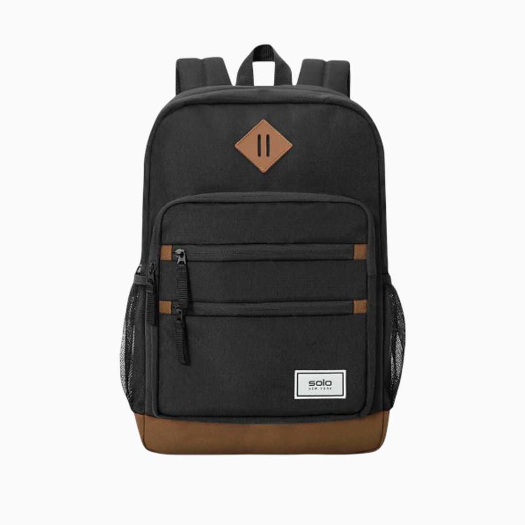 Eco-Friendly Solo Fresh Backpack – Recycled PET, 15.6" Laptop Fit, 19L Capacity (Black)