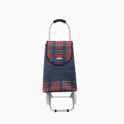 Eagle London 2 Wheel Shopping Trolley Shopping Cart - Tartan Print