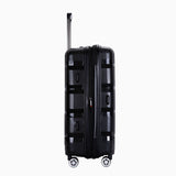 Richland Fashion Hand Luggage Lightweight PP Expandable Hard Shell Trolley Travel Suitcase with 4 Wheels Cabin Carry-on Suitcase - 20 Inch