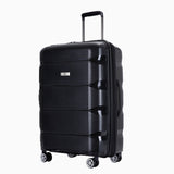 Richland Fashion Hand Luggage Lightweight PP Expandable Hard Shell Trolley Travel Suitcase with 4 Wheels Cabin Carry-on Suitcase - 20 Inch