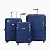 Richland Fashion Hand Luggage Lightweight PP Expandable Hard Shell Trolley Travel Suitcase with 4 Wheels Cabin Carry-on Suitcase - 20 Inch
