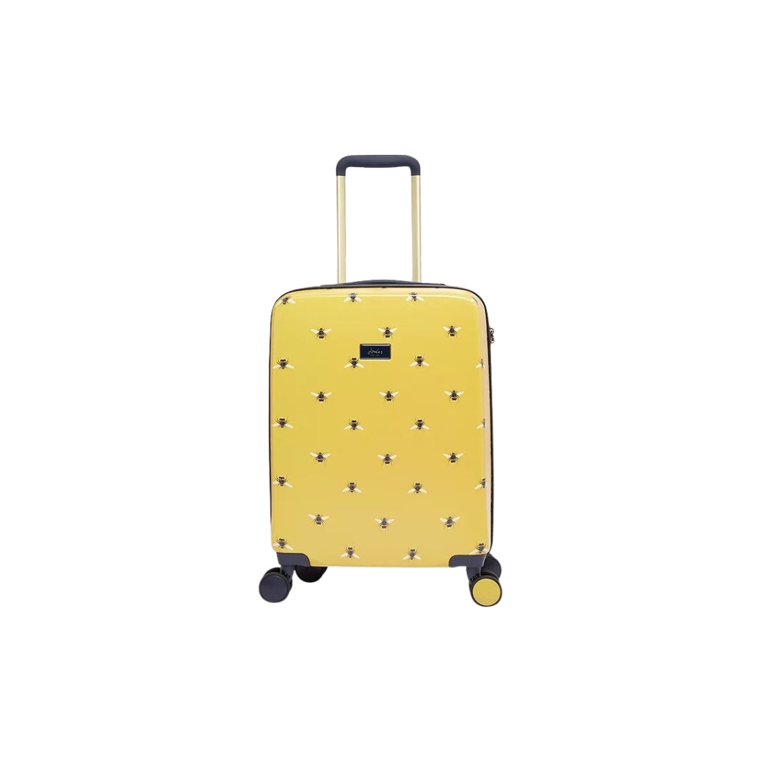 Joules Botanical Bee 53.5cm 4-Wheel Cabin Case - Yellow