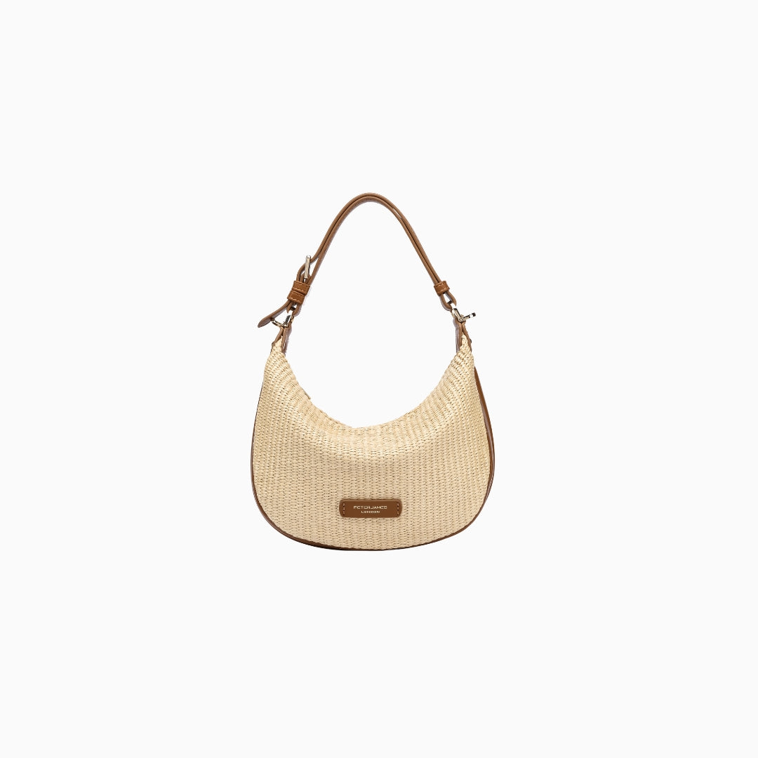 Peter James Straw Hobo Bag