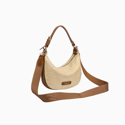 Peter James Straw Hobo Bag