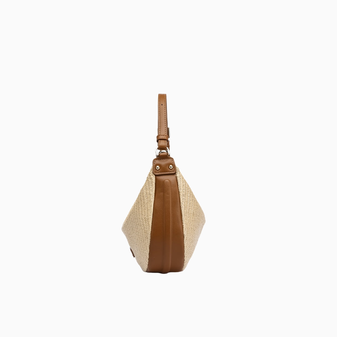 Peter James Straw Hobo Bag