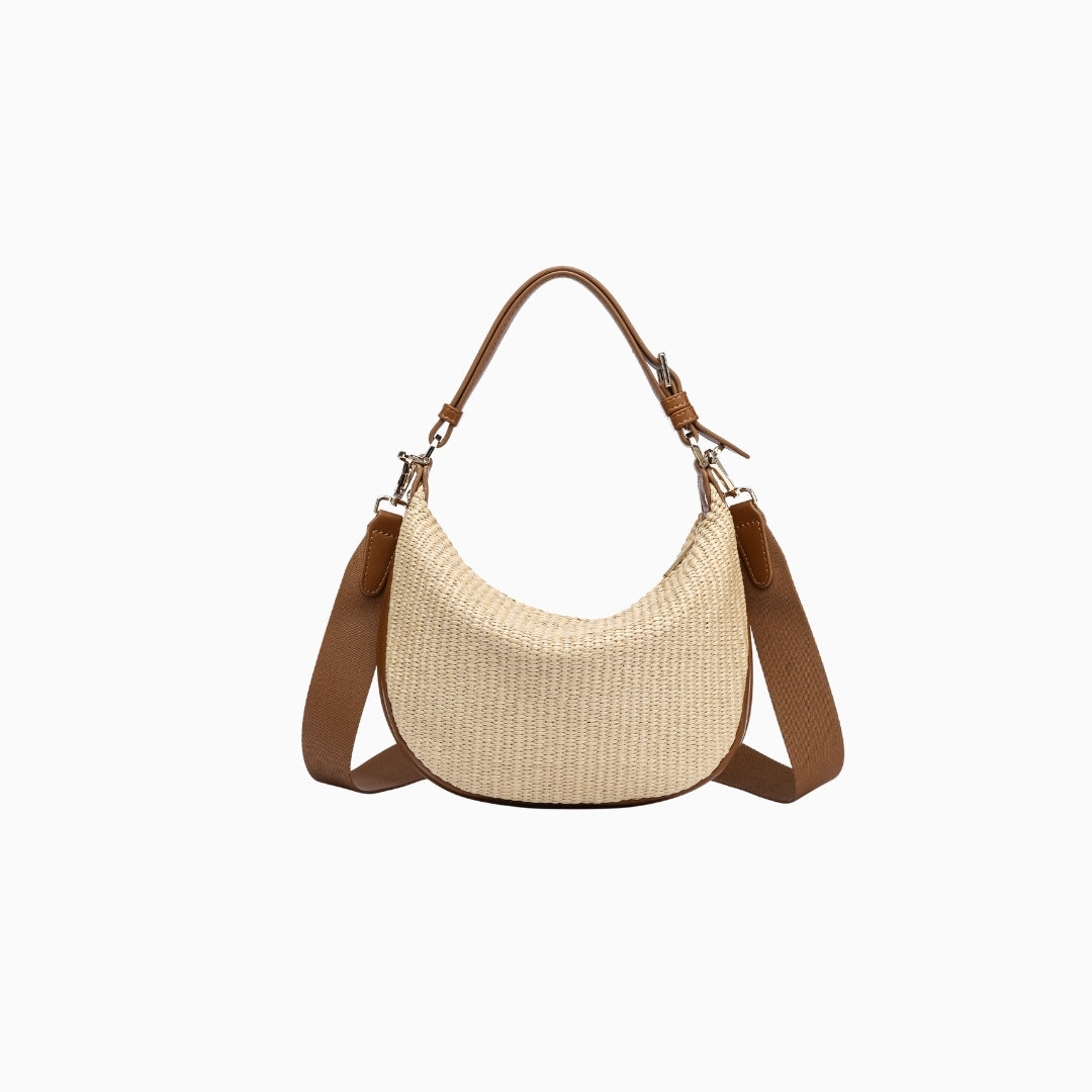 Peter James Straw Hobo Bag