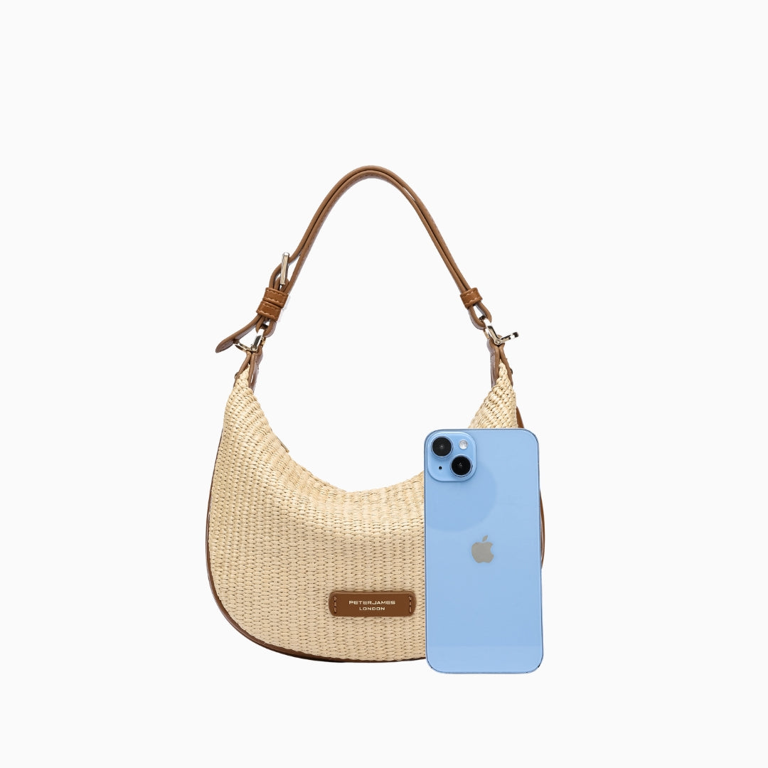 Peter James Straw Hobo Bag