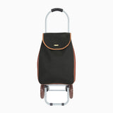 Light Weight 2 Wheel Expandable Shopping Trolley With Oval Handle