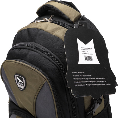 Power Laptop Backpack Rucksack School College Work Travel Bag - 47.5cm (Multicolour)