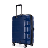 Richland Fashion Hand Luggage Lightweight PP Hard Shell Trolley Expandable Travel Suitcase with 4 Wheels - Large 28"