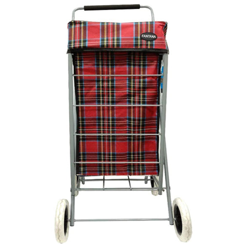 Eagle Wheel Strong Shopping Trolley Tartan Print 60L – Baggage